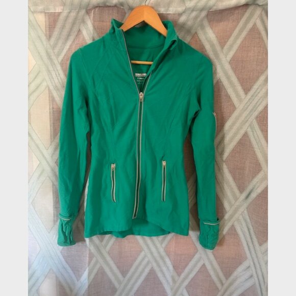 Bright Green Athletic Sip Up Hoodie - Picture 6 of 8